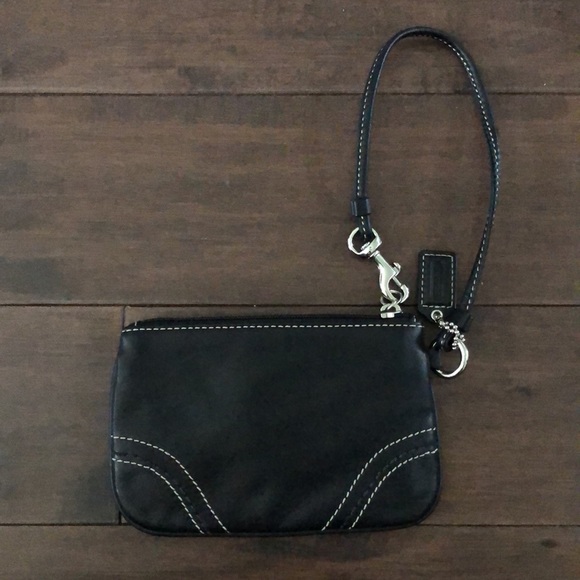 Authentic black coach clutch/wristlet, 6.25” wide x 4.25” high, mint condition - Picture 2 of 3